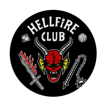 Hellfire CLub, Stranger Things, Mousepad Round 20cm