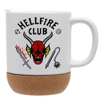 Hellfire CLub, Stranger Things, Κούπα, κεραμική με βάση φελού και καπάκι (ΜΑΤ), 330ml (1 τεμάχιο)