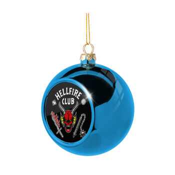 Hellfire CLub, Stranger Things, Blue Christmas tree ball ornament 8cm