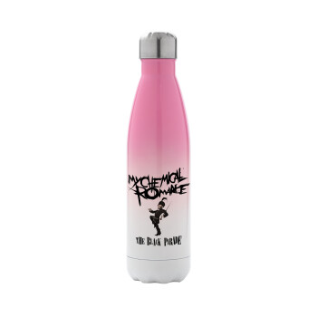 My Chemical Romance Black Parade, Metal mug thermos Pink/White (Stainless steel), double wall, 500ml