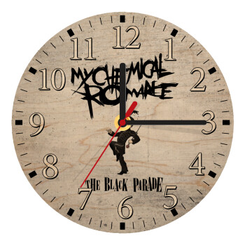 My Chemical Romance Black Parade, Ρολόι τοίχου ξύλινο plywood (20cm)