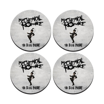 My Chemical Romance Black Parade, SET of 4 round wooden coasters (9cm)