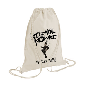 My Chemical Romance Black Parade, Τσάντα πλάτης πουγκί GYMBAG natural (28x40cm)
