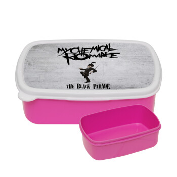 My Chemical Romance Black Parade, ΡΟΖ παιδικό δοχείο φαγητού (lunchbox) πλαστικό (BPA-FREE) Lunch Βox M18 x Π13 x Υ6cm