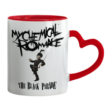 My Chemical Romance Black Parade, Mug heart red handle, ceramic, 330ml