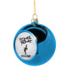 Blue Christmas tree ball ornament 8cm