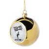 Golden Christmas tree ball ornament 8cm