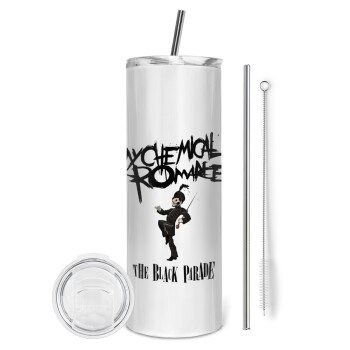 My Chemical Romance Black Parade, Eco friendly stainless steel tumbler 600ml, with metal straw & cleaning brush