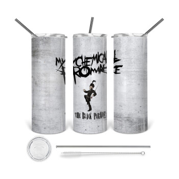 My Chemical Romance Black Parade, 360 Eco friendly stainless steel tumbler 600ml, with metal straw & cleaning brush
