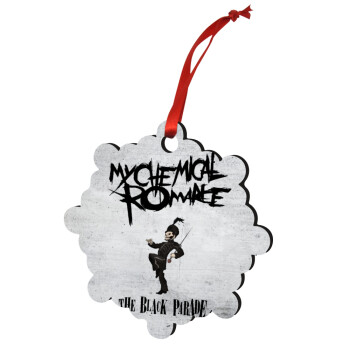 My Chemical Romance Black Parade, Christmas ornament snowflake wooden 7.5cm