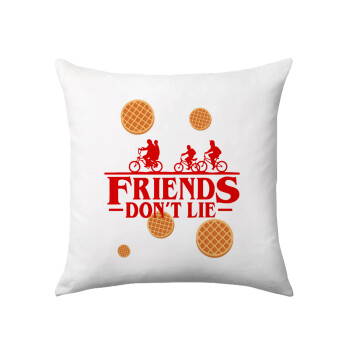 Friends Don't Lie, Stranger Things, Μαξιλάρι καναπέ 40x40cm περιέχεται το  γέμισμα