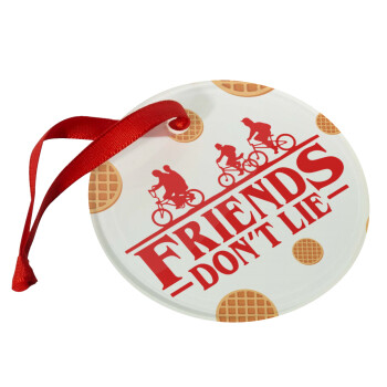 Friends Don't Lie, Stranger Things, Christmas ornament glass 9cm