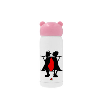 hunter x hunter, Pink stainless steel thermal flask, 320ml