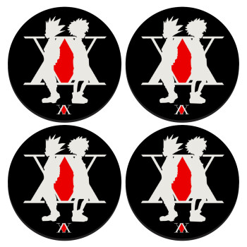 hunter x hunter, SET of 4 round wooden coasters (9cm)