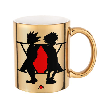 hunter x hunter, Mug ceramic, gold mirror, 330ml