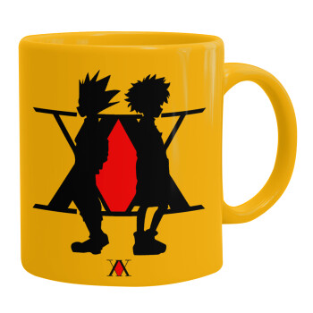 hunter x hunter, Ceramic coffee mug yellow, 330ml