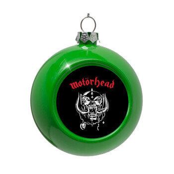 motorhead, Green Christmas tree ornament bauble 8cm