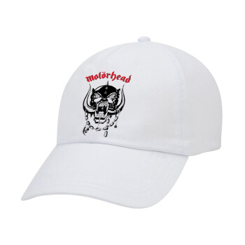 motorhead, Καπέλο Ενηλίκων Baseball Λευκό 5-φύλλο (POLYESTER, ΕΝΗΛΙΚΩΝ, UNISEX, ONE SIZE)