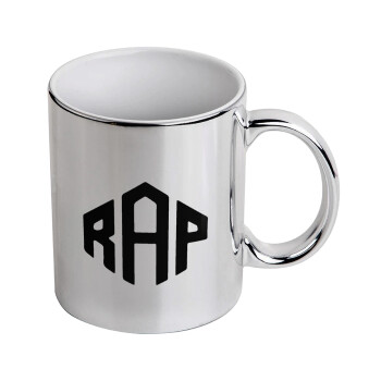 RAP, Mug ceramic, silver mirror, 330ml