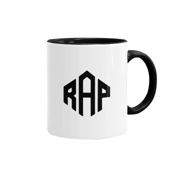 RAP, Mug colored black, ceramic, 330ml