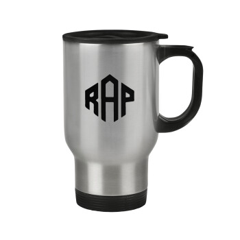 RAP, Stainless steel travel mug with lid, double wall 450ml