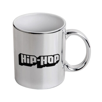 hiphop, Mug ceramic, silver mirror, 330ml