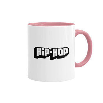 hiphop, Κούπα χρωματιστή ροζ, κεραμική, 330ml