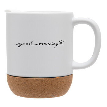 Good morning, Ceramic coffee mug Cork (MAT), 330ml (1pcs)