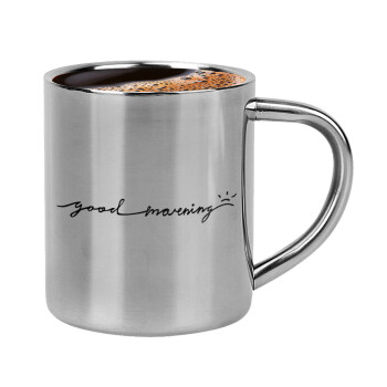 Good morning, Double-wall metal cup for espresso (220ml)