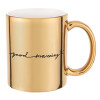 Mug ceramic, gold mirror, 330ml