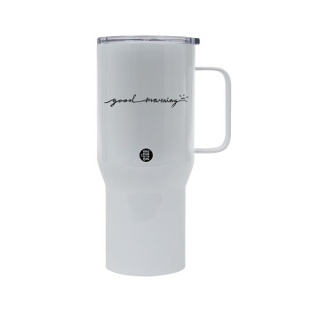 Good morning, Mega Stainless steel Tumbler with lid, double wall 750L