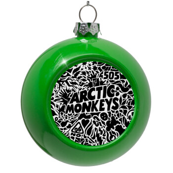 Arctic Monkeys, Green Christmas tree ornament bauble 8cm