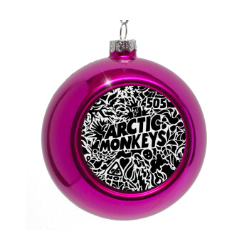 Arctic Monkeys, Purple Christmas tree ornament bauble 8cm