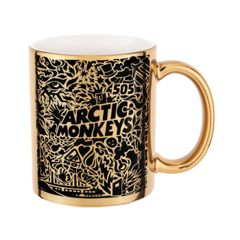 Arctic Monkeys, Mug ceramic, gold mirror, 330ml