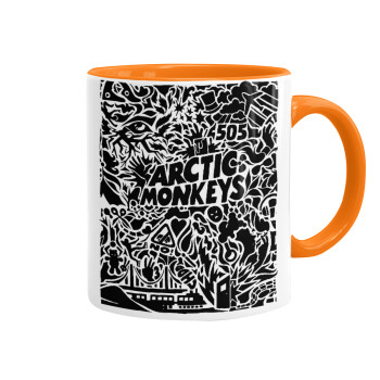 Arctic Monkeys, Mug colored orange, ceramic, 330ml