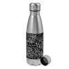 Metallic water bottle, stainless steel, 750ml