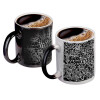 Color changing magic Mug, ceramic, 330ml when adding hot liquid inside, the black colour desappears (1 pcs)