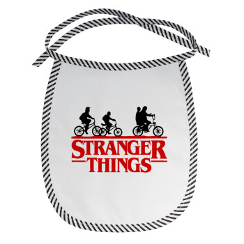 Stranger Things red, Σαλιάρα μωρού αλέκιαστη με κορδόνι Μαύρη