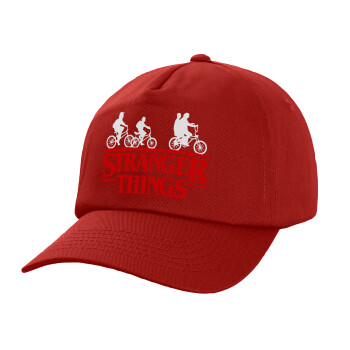 Stranger Things red, Adult Baseball Cap, 100% Cotton, Red (COTTON, ADULT, UNISEX, ONE SIZE)