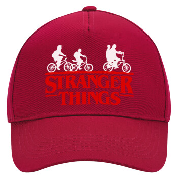 Stranger Things red, Καπέλο Ενηλίκων Ultimate ΚΟΚΚΙΝΟ, (100% ΒΑΜΒΑΚΕΡΟ DRILL, ΕΝΗΛΙΚΩΝ, UNISEX, ONE SIZE)