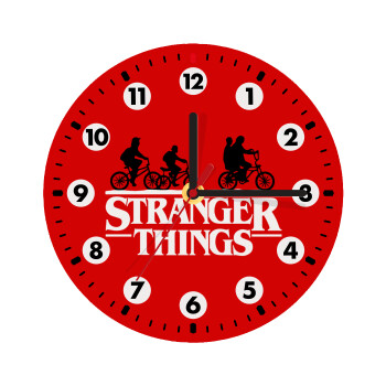 Stranger Things red, Ρολόι τοίχου ξύλινο (20cm)