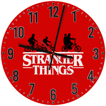 Stranger Things red, Ρολόι τοίχου ξύλινο (30cm)