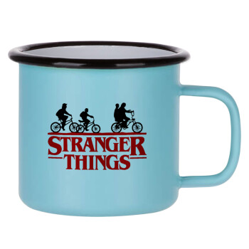 Stranger Things red, Κούπα Μεταλλική εμαγιέ ΜΑΤ σιέλ 360ml