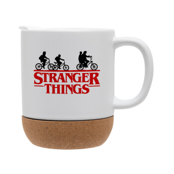 Stranger Things red, Ceramic coffee mug Cork (MAT), 330ml (1pcs)