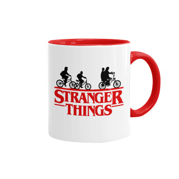 Stranger Things red, Mug colored red, ceramic, 330ml