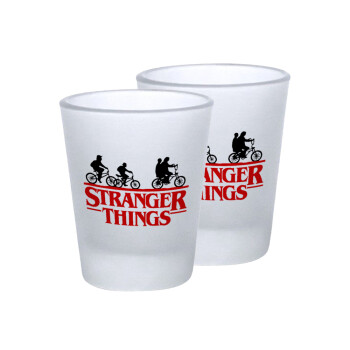 Stranger Things red, Σφηνοπότηρα γυάλινα 45ml του πάγου (2 τεμάχια)