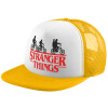 Adult Soft Trucker Hat with Yellow/White Mesh (POLYESTER, ADULT, UNISEX, ONE SIZE)