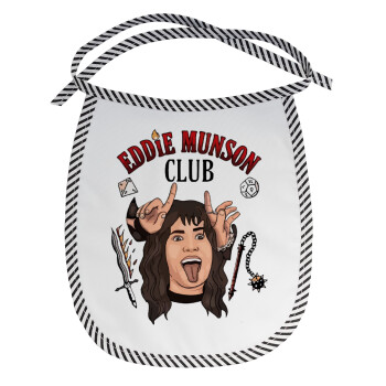 Eddie Munson, Hellfire CLub, Stranger Things, Σαλιάρα μωρού αλέκιαστη με κορδόνι Μαύρη