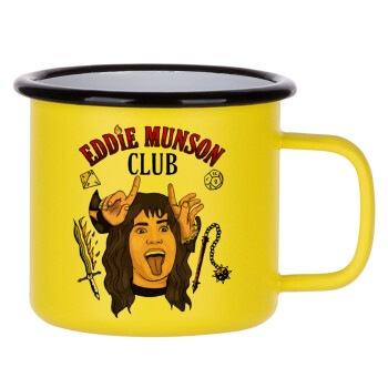 Eddie Munson, Hellfire CLub, Stranger Things, Metallic enamel MATT Yellow cup 360ml