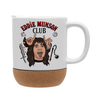 Eddie Munson, Hellfire CLub, Stranger Things, Ceramic coffee mug Cork (MAT), 330ml (1pcs)